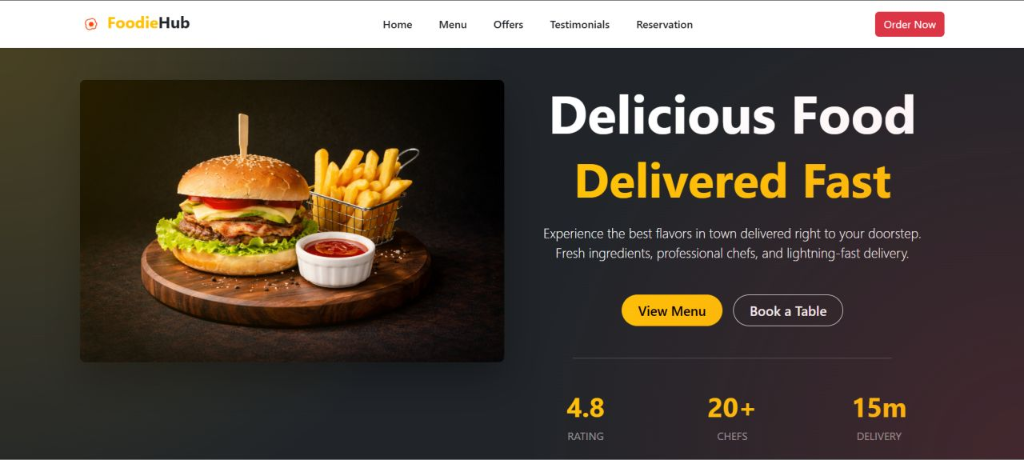 FoodieHub - Restaurant Website